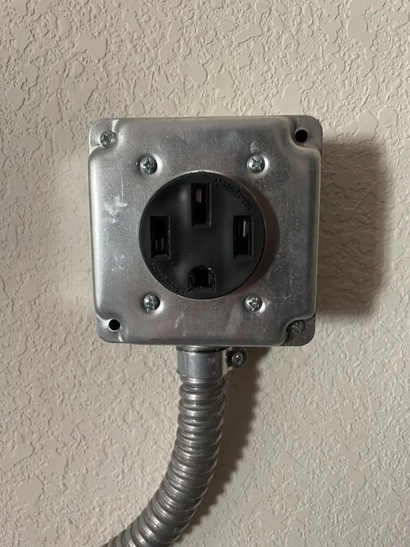 NEMA 14-50 outlet installed for Electrical Panel Upgrade in Kendall