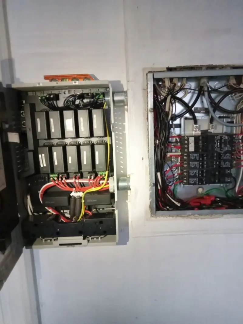 Electrical panel upgrade completed for Security Camera Wiring in Kendall